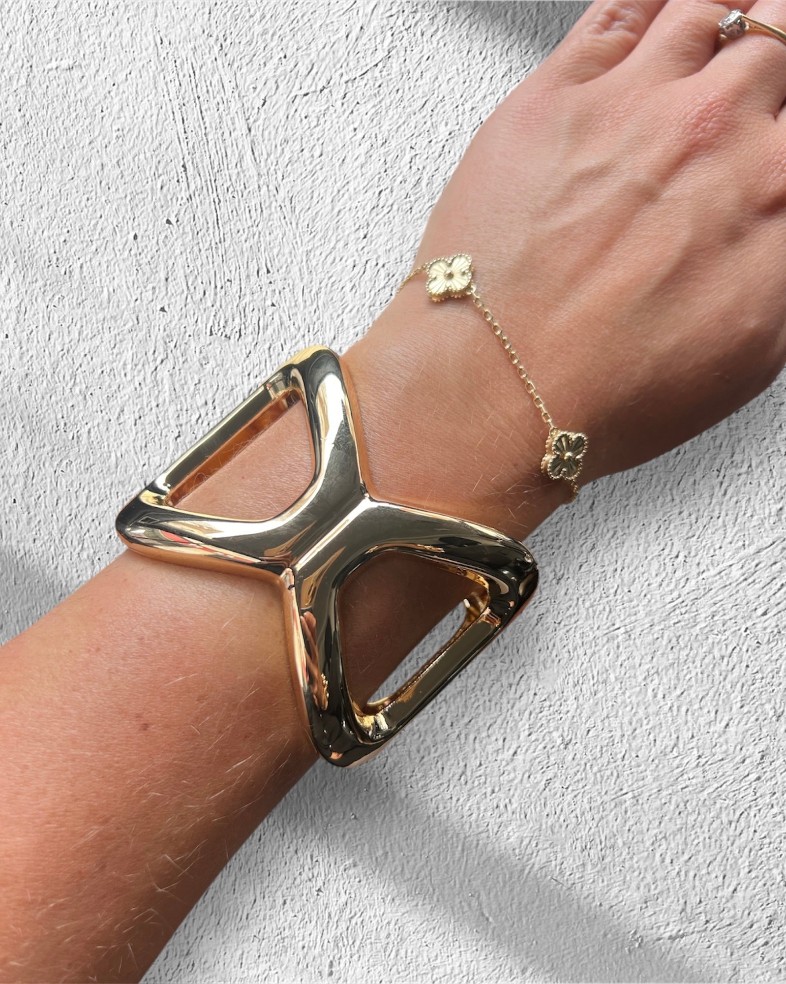 Gold chunky statement Bangle