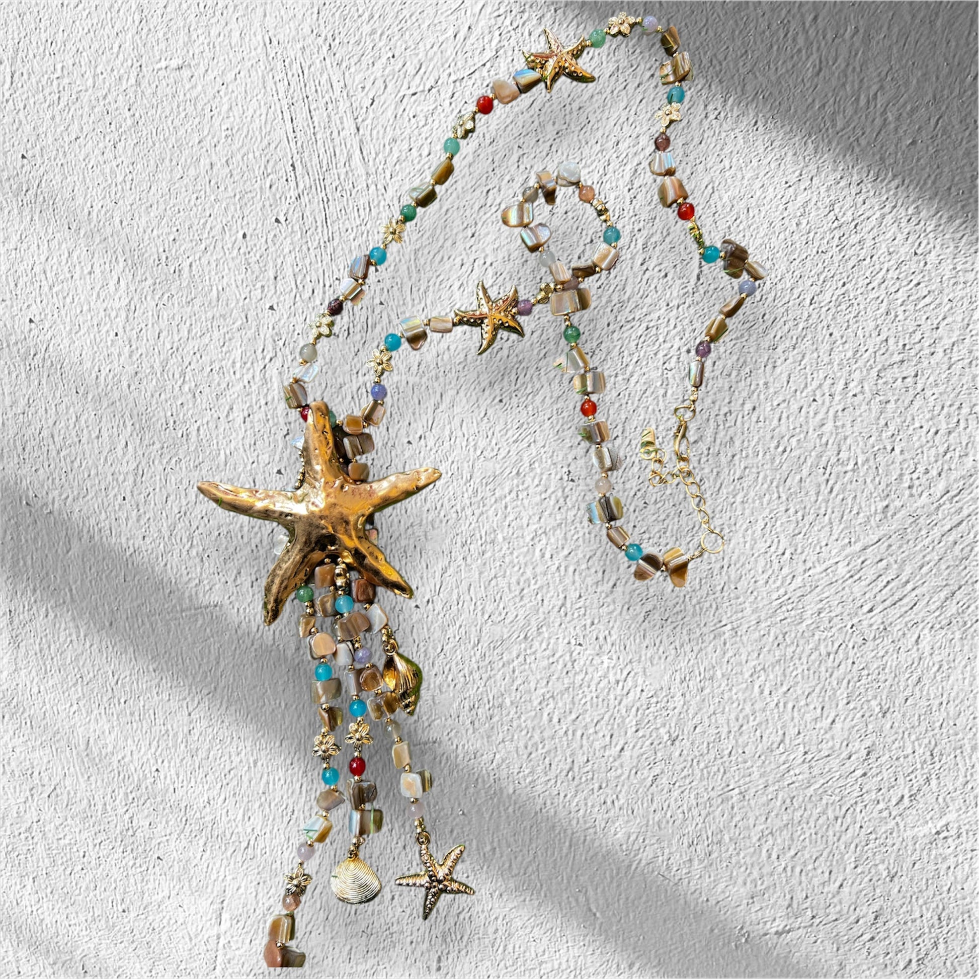 Long beaded star necklace