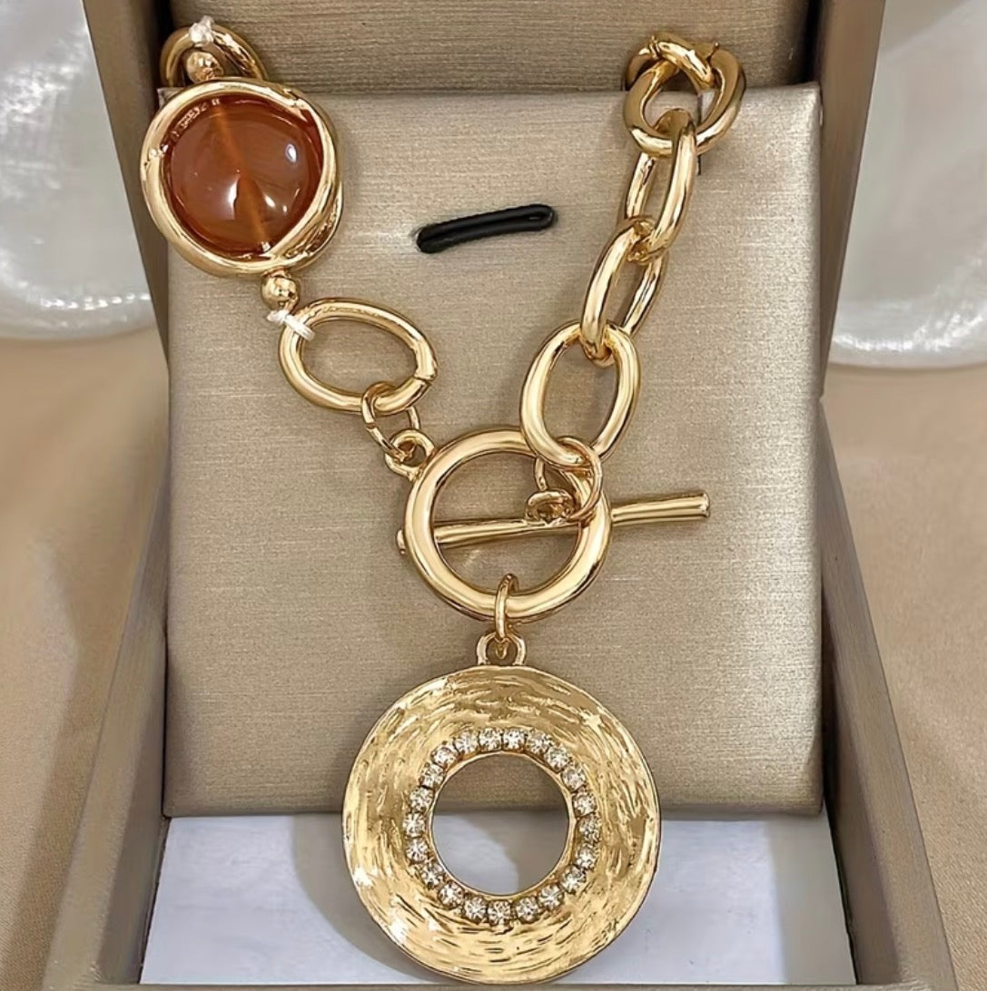 Retro tiger eye necklace