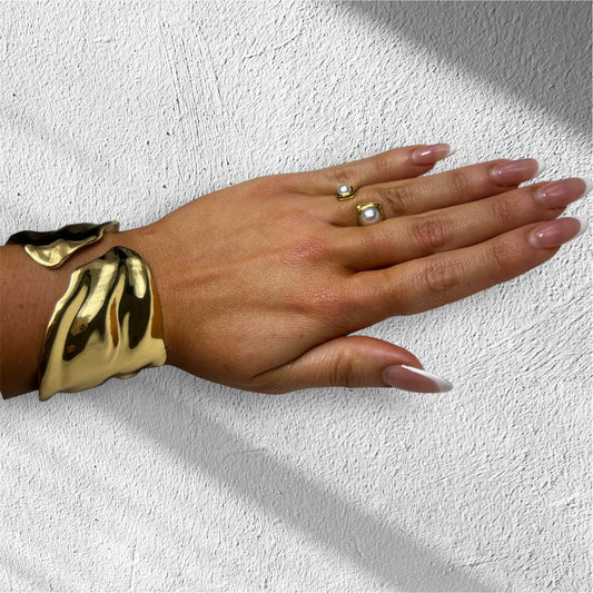 Pearl adjustable Ring