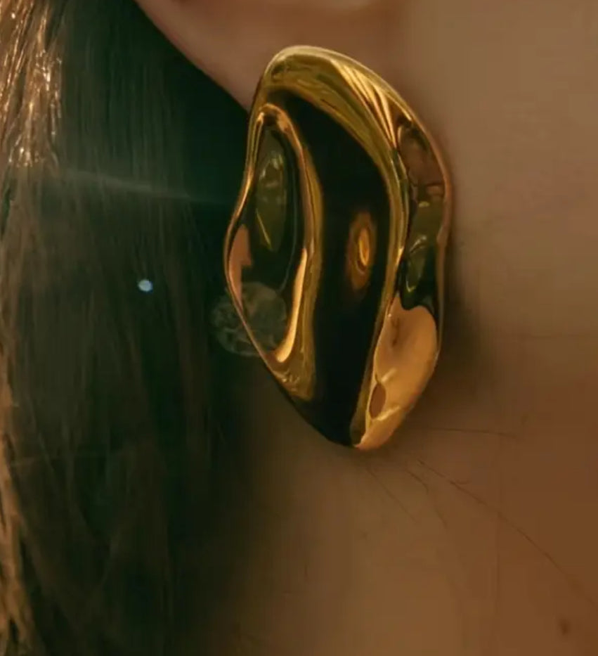 Overall pleated earrings