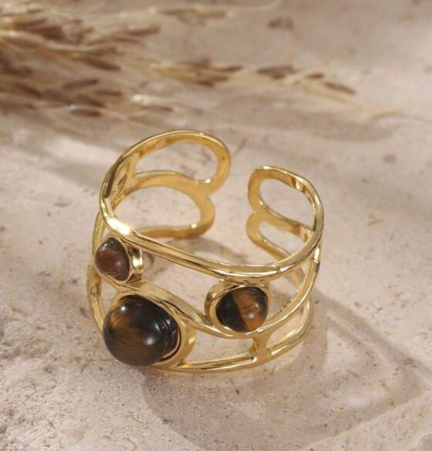 Autumn gold adjustable ring