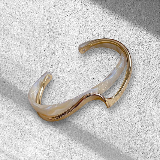 Golden plated marble bangle